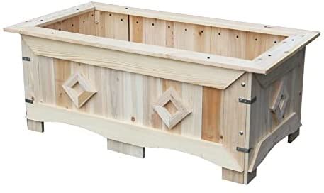 Sfjc Wood Planter Box Inch Raised Garden Bed With Legs