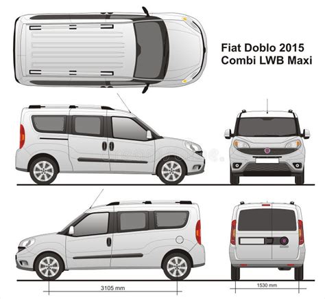 Fiat Doblo Combi Van L Stock Vector Illustration Of Combi