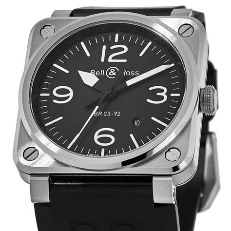 Bell Ross BR 03 92 Black Dial Steel Men S Watch BR0392 BLC ST