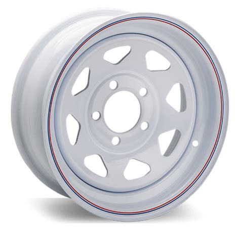 13 X 45 Steel Spoke Trailer Rim White Painted 5 On 450 Lug 1660 Lb