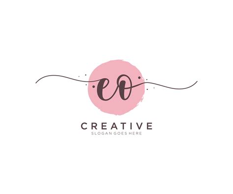 Initial EO Feminine Logo Beauty Monogram And Elegant Logo Design