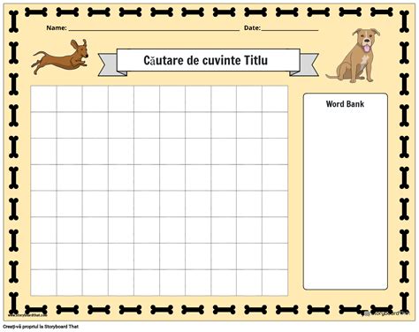 Tem C Ine De C Utare De Cuvinte Storyboard Par Ro Examples