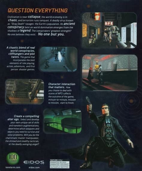 Deus Ex The Conspiracy Box Shot For Playstation 2 Gamefaqs