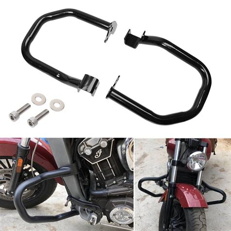 Motorcycle Gloss Black Engine Guard Highway Crash Bar Bumper Protector