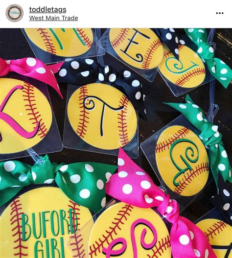 Personalized Softball Ts Softball Bag Tags Softball Etsy