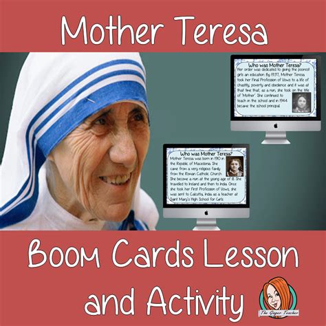 Mother Teresa Boom Cards Digital Lesson The Ginger Teacher