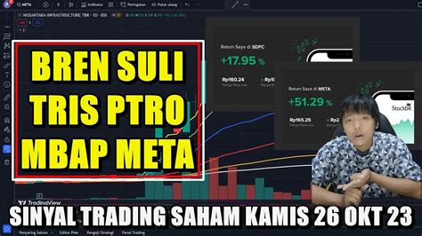 Rekomendasi Trading Saham Hari Kamis 26 Oktober 2023 BREN SULI TRIS