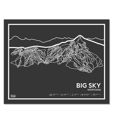 Big Sky Trail Map - Etsy