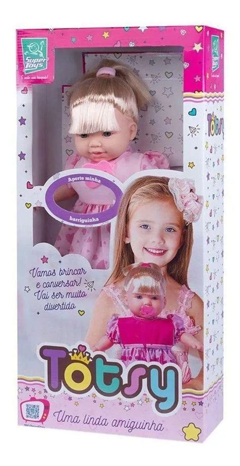 Boneca Totsy Que Fala 113 Frases 42cm Chupeta Super Toys Bonecas