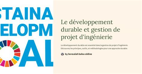 Le développement durable et gestion de projet d ingénierie