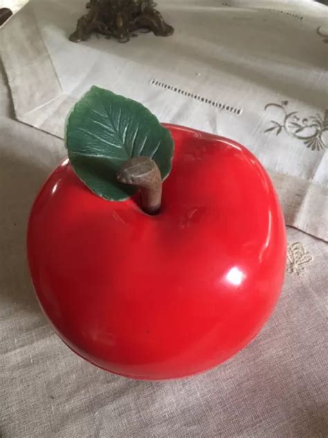 Ancien Bac Gla Ons En Forme De Pomme Rouge Eur Picclick Fr