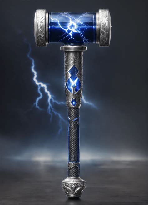 Lexica Lightning Sledgehammer Weapon Sapphire And Silver Extra