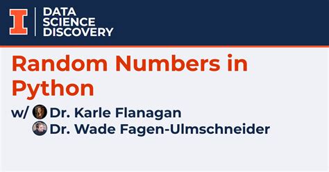 Random Numbers In Python Data Science Discovery