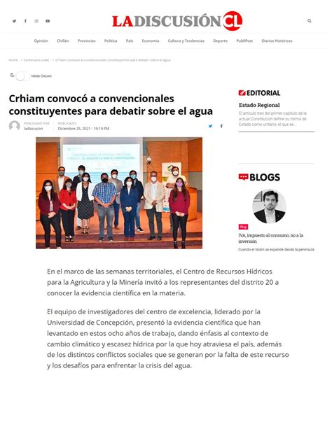 Crhiam convocó a convencionales constituyentes para debatir sobre el