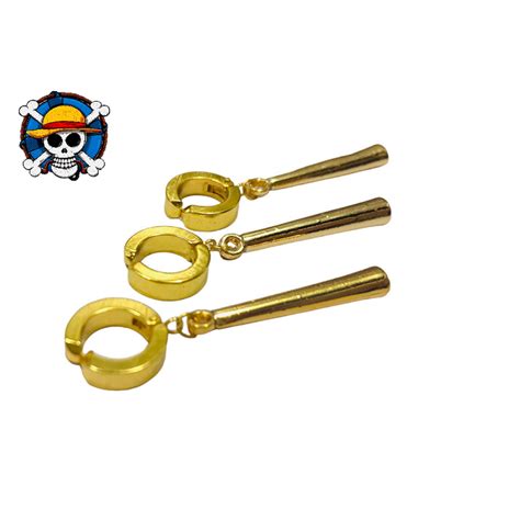 Brinco De Press O Roronoa Zoro One Piece Dourado Cosplay Shopee Brasil