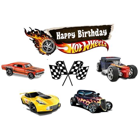 Birthday Cake Topperhot Wheels Cake Topper Shopee Singapore