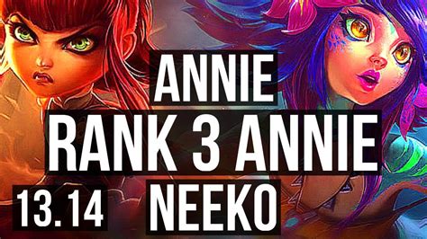 Annie Vs Neeko Mid Rank 3 Annie Rank 7 3 1 2 Kr Grandmaster