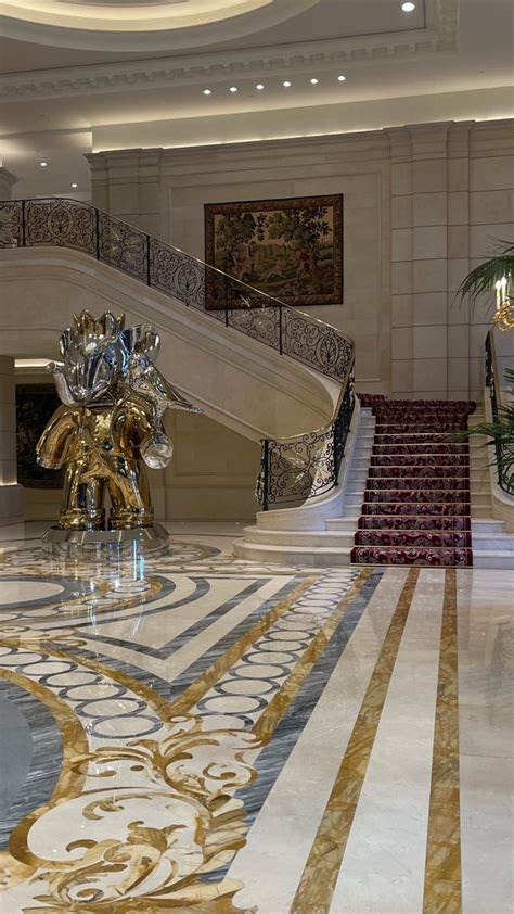 Luxurious Staircase In Hotel Lobby