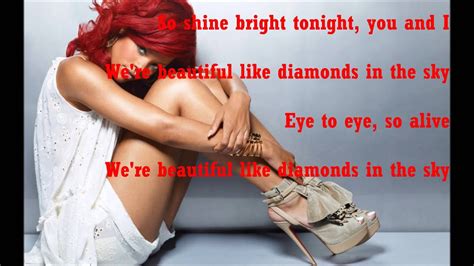 Rihanna Shine Bright Like A Diamond Lyrics Youtube