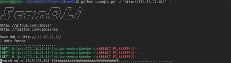 Scanqli Scanner To Let On Sql Injection Vulnerabilities