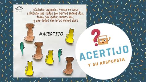 Acertijo Y Su Respuesta Mascotas Youtube