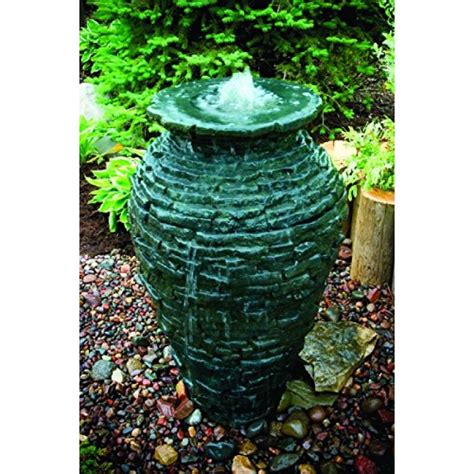 Aquascape Stacked Slate Urn Fountain Kit With Pump And Basin 32 Inches