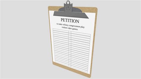 Postal 2 Petition Clipboard - 3D model by Incel Fracassado (@pain6 ...