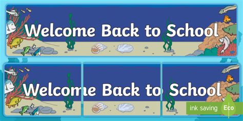 Under The Sea Welcome Back To School Display Banner