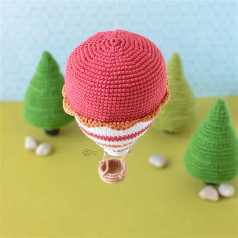 Crochet Pattern Hot Air Balloon Amigurumi Stuffed Doll Etsy