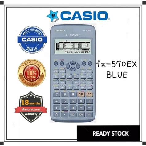 Casio Scientific Calculator Fx 570ex Blue 100 Genuine Authorized Dealer Lazada