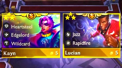 3 Star Kayn ⭐⭐⭐ And 3 Star Lucian ⭐⭐⭐ Tft Set 10 Youtube