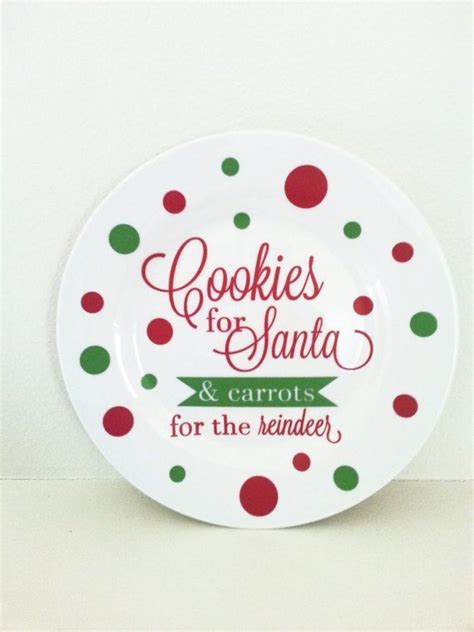 A Plate With The Words Cookies To Santa And Carrots For The Reindeer On It