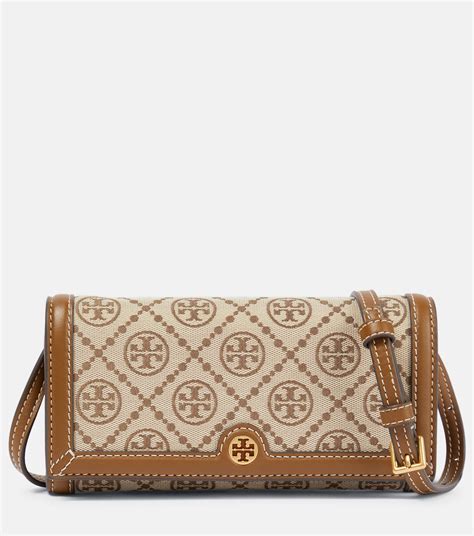 Small T Monogram Jacquard Crossbody Bag In Brown Tory Burch Mytheresa