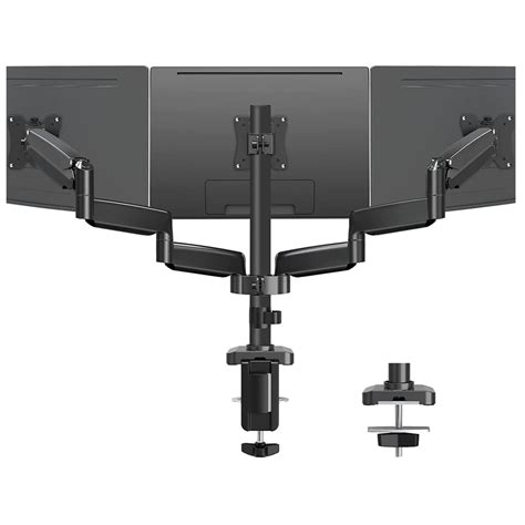 Triple Monitor Stand for Mounting 3 Monitors 32 inch to Desk- MOUNTUP