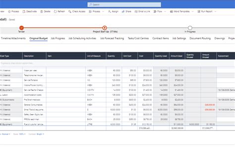 01 Job Budget II IPM Construction Management Software Integrates