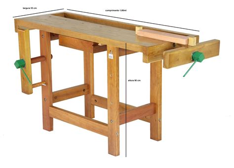 Bancada Para Marceneiro De X X C Morsas E Gaveta