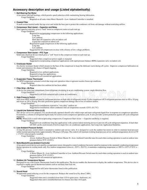 Carrier Tkb Comfort Specifications Sheet