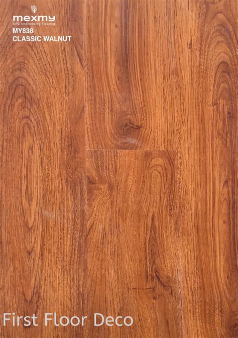 My838 Classic Walnut 4mm Spc Flooring Spc 4mm Mexmy Spc Stone