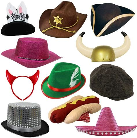 Pack Of 11 Party Photo Booth Prop Hats Novelty Fancy Dress Headwear