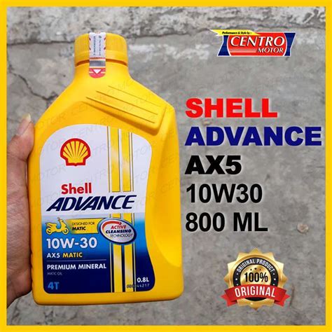 Jual SHELL ADVANCE AX5 MATIC 800ML TERSEDIA SAE 10W 30 20W 40 COCOK