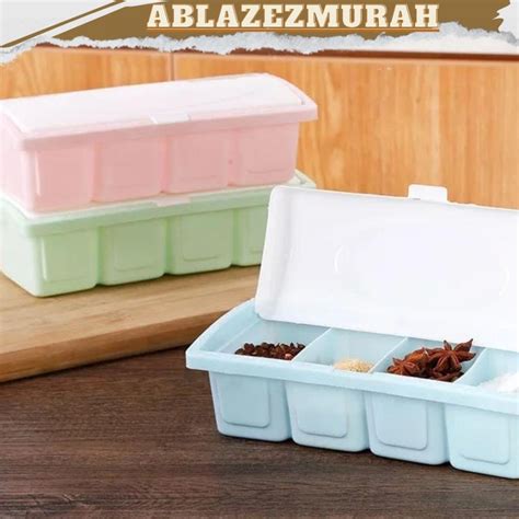 Jual Tempat Bumbu Set Isi Dengan Sedok Tempat Bumbu Sekat Kotak