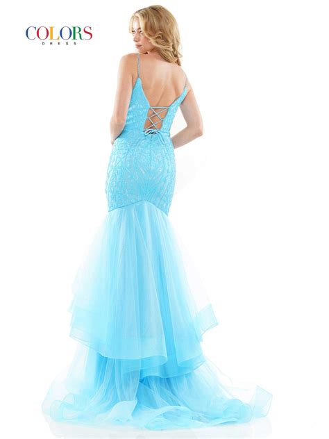 Hot Pink Colors 2978 Colors Fitted Long Evening Dress - Formal Dresses