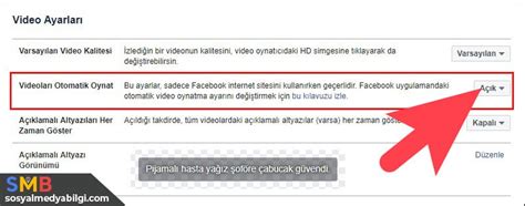 Facebook Otomatik Video Oynatma Kapatmak Sosyalmedyabilgi