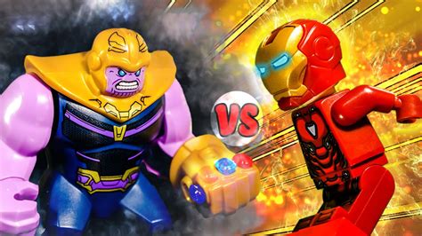 Lego Avengers Iron Man Vs Thanos With Infinity Gauntlet Fight Scene