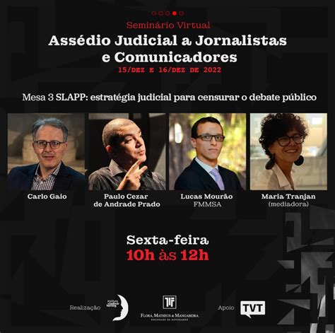 Blog do Paulinho participará de Seminário sobre Assédio Judicial e