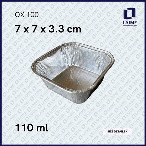 Jual Ml Ox Ox Aluminium Foil Tray Cup Tanpa Tutup