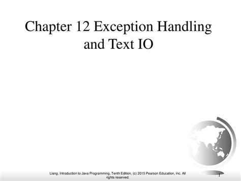 Chapter 12 Exception Handling And Text Io Ppt Download