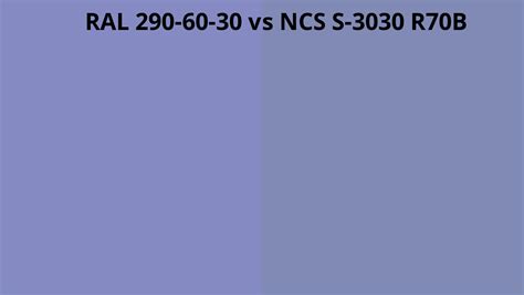 Ral 290 60 30 Vs Ncs S 3030 R70b Ral Colour Chart Uk