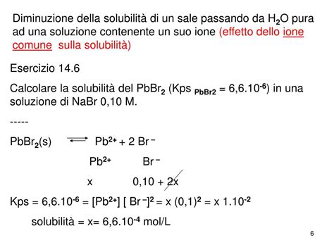 PPT Solubilità e la costante del prodotto di solubilità Reazione di