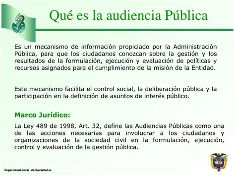 PPT Qué es la audiencia Pública PowerPoint Presentation free